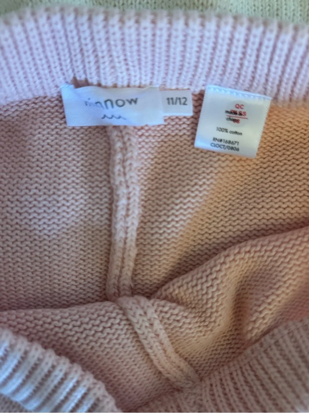 Minnow Soft Pink Stripe Knit Sweater & Pants Set - Kids. NWOT